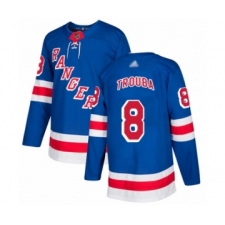 Men's New York Rangers #8 Jacob Trouba Authentic Royal Blue Home Hockey Jersey