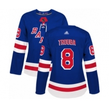 Women's New York Rangers #8 Jacob Trouba Authentic Royal Blue Home Hockey Jersey