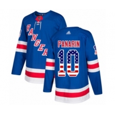 Youth New York Rangers #10 Artemi Panarin Authentic Royal Blue USA Flag Fashion Hockey Jersey