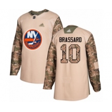 Men's New York Islanders #10 Derick Brassard Authentic Camo Veterans Day Practice Hockey Jersey