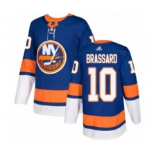Men's New York Islanders #10 Derick Brassard Authentic Royal Blue Home Hockey Jersey