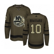 Youth New York Islanders #10 Derick Brassard Authentic Green Salute to Service Hockey Jersey