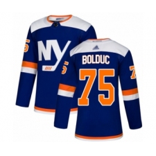 Men's New York Islanders #75 Samuel Bolduc Authentic Blue Alternate Hockey Jersey