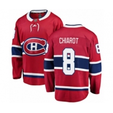 Men's Montreal Canadiens #8 Ben Chiarot Authentic Red Home Fanatics Branded Breakaway Hockey Jersey