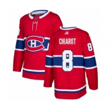 Men's Montreal Canadiens #8 Ben Chiarot Authentic Red Home Hockey Jersey