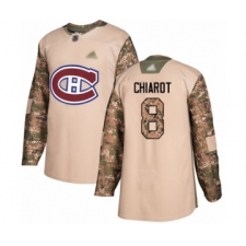 Youth Montreal Canadiens #8 Ben Chiarot Authentic Camo Veterans Day Practice Hockey Jersey