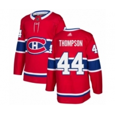 Men's Montreal Canadiens #44 Nate Thompson Authentic Red Home Hockey Jersey