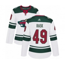 Women's Minnesota Wild #49 Victor Rask Authentic White Away Hockey Jersey
