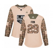 Women's Los Angeles Kings #29 Martin Frk Authentic Camo Veterans Day Practice Hockey Jersey