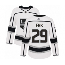 Women's Los Angeles Kings #29 Martin Frk Authentic White Away Hockey Jersey