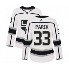 Women's Los Angeles Kings #33 Lukas Parik Authentic White Away Hockey Jersey
