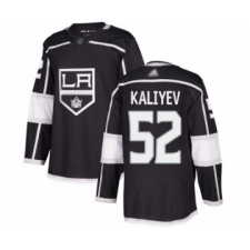 Men's Los Angeles Kings #52 Arthur Kaliyev Authentic Black Home Hockey Jersey