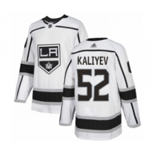 Men's Los Angeles Kings #52 Arthur Kaliyev Authentic White Away Hockey Jersey