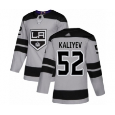 Youth Los Angeles Kings #52 Arthur Kaliyev Authentic Gray Alternate Hockey Jersey