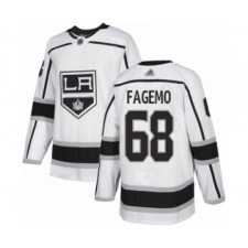 Men's Los Angeles Kings #68 Samuel Fagemo Authentic White Away Hockey Jersey
