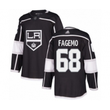 Youth Los Angeles Kings #68 Samuel Fagemo Authentic Black Home Hockey Jersey