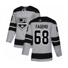 Youth Los Angeles Kings #68 Samuel Fagemo Authentic Gray Alternate Hockey Jersey