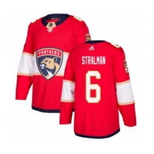 Men's Florida Panthers #6 Anton Stralman Authentic Red Home Hockey Jersey