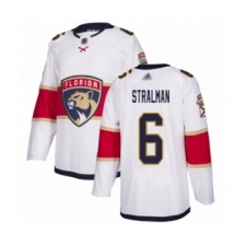 Men's Florida Panthers #6 Anton Stralman Authentic White Away Hockey Jersey