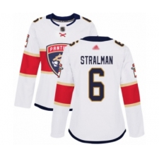 Women's Florida Panthers #6 Anton Stralman Authentic White Away Hockey Jersey