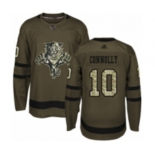 Men's Florida Panthers #10 Brett Connolly Authentic Green Salute to Service Hockey Jersey