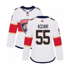 Women's Florida Panthers #55 Noel Acciari Authentic White Away Hockey Jersey