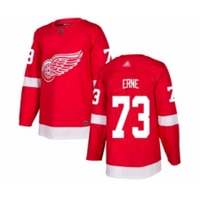 Youth Detroit Red Wings #73 Adam Erne Premier Red Home Hockey Jersey