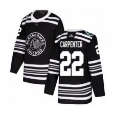 Men's Chicago Blackhawks #22 Ryan Carpenter Authentic Black 2019 Winter Classic Hockey Jersey