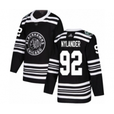Men's Chicago Blackhawks #92 Alexander Nylander Authentic Black 2019 Winter Classic Hockey Jersey