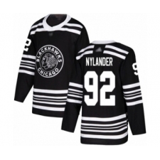 Men's Chicago Blackhawks #92 Alexander Nylander Authentic Black Alternate Hockey Jersey
