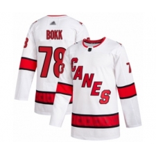 Men's Carolina Hurricanes #78 Dominik Bokk Authentic White Away Hockey Jersey
