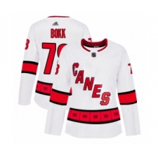 Women's Carolina Hurricanes #78 Dominik Bokk Authentic White Away Hockey Jersey