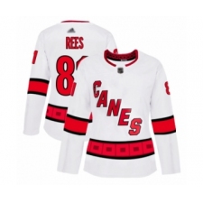 Women's Carolina Hurricanes #81 Jamieson Rees Authentic White Away Hockey Jersey