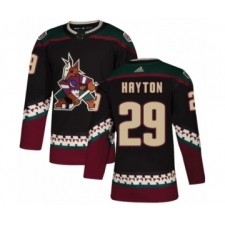 Men's Arizona Coyotes #29 Barrett Hayton Authentic Black Alternate Hockey Jersey