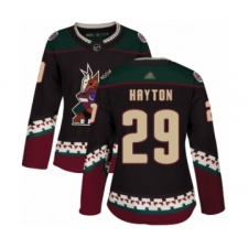 Women's Arizona Coyotes #29 Barrett Hayton Authentic Black Alternate Hockey Jersey