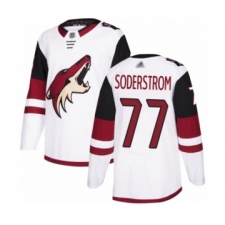 Men's Arizona Coyotes #77 Victor Soderstrom Authentic White Away Hockey Jersey