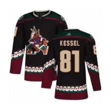 Men's Arizona Coyotes #81 Phil Kessel Authentic Black Alternate Hockey Jersey