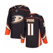 Youth Anaheim Ducks #11 Daniel Sprong Authentic Black Home Hockey Jersey