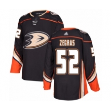 Men's Anaheim Ducks #52 Trevor Zegras Authentic Black Home Hockey Jersey
