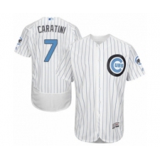 Men's Chicago Cubs #7 Victor Caratini Authentic White 2016 Father's Day Fashion Flex Base Baseball Player Jersey