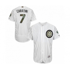 Men's Chicago Cubs #7 Victor Caratini Authentic White 2016 Memorial Day Fashion Flex Base Baseball Player Jersey