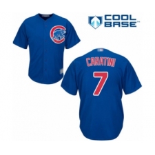 Youth Chicago Cubs #7 Victor Caratini Authentic Royal Blue Alternate Cool Base Baseball Player Jersey