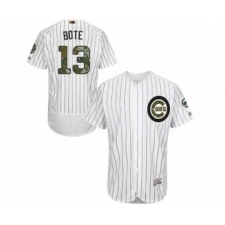 Men's Chicago Cubs #13 David Bote Authentic White 2016 Memorial Day Fashion Flex Base Baseball Player Jersey