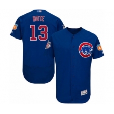 Men's Chicago Cubs #13 David Bote Royal Blue Alternate Flex Base Authentic Collection Baseball Player Jersey