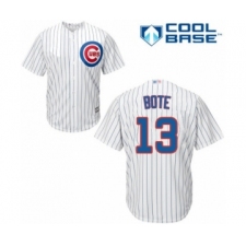 Youth Chicago Cubs #13 David Bote Authentic White Home Cool Base Baseball Player Jersey