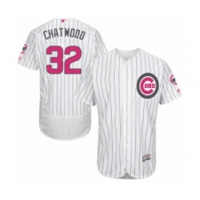 Men's Chicago Cubs #32 Tyler Chatwood Authentic White 2016 Mother's Day Fashion Flex Base Baseball Player Jersey