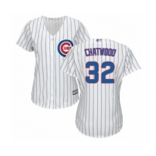 Women's Chicago Cubs #32 Tyler Chatwood Authentic White Home Cool Base Baseball Player Jersey