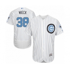 Men's Chicago Cubs #38 Brad Wieck Authentic White 2016 Father's Day Fashion Flex Base Baseball Player Jersey