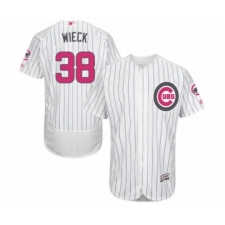 Men's Chicago Cubs #38 Brad Wieck Authentic White 2016 Mother's Day Fashion Flex Base Baseball Player Jersey