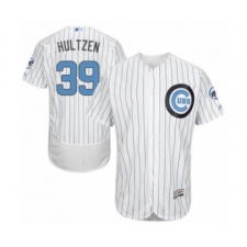 Men's Chicago Cubs #39 Danny Hultzen Authentic White 2016 Father's Day Fashion Flex Base Baseball Player Jersey